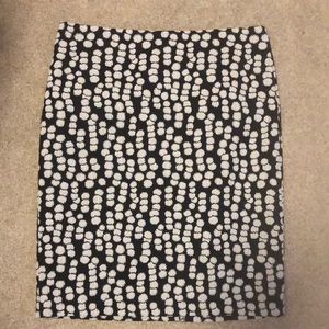 Ann Taylor skirt, straight black and white